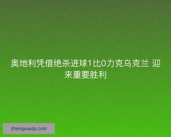 奥地利凭借绝杀进球1比0力克乌克兰 迎来重要胜利