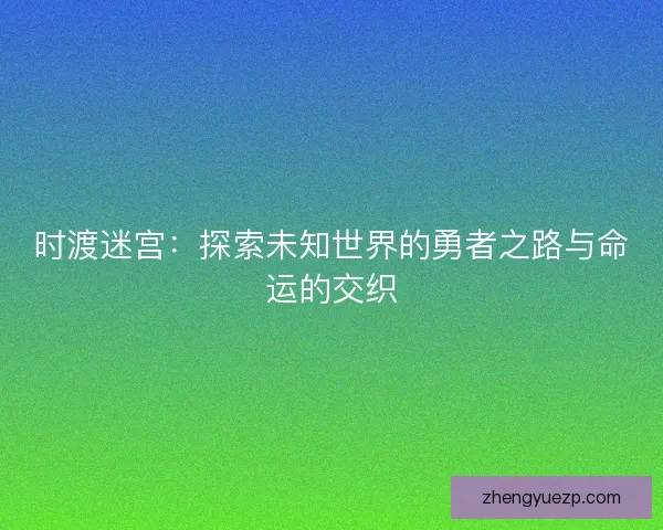 时渡迷宫：探索未知世界的勇者之路与命运的交织
